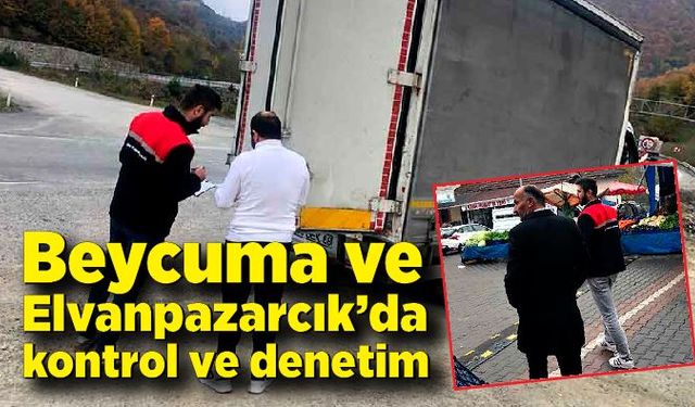 Elvanpazarcık ve Beycuma Beldesinde denetim