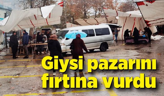 Giysi pazarını fırtına vurdu