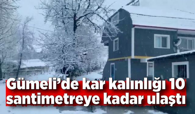 Gümeli'de kar kalınlığı 10 cm geçti