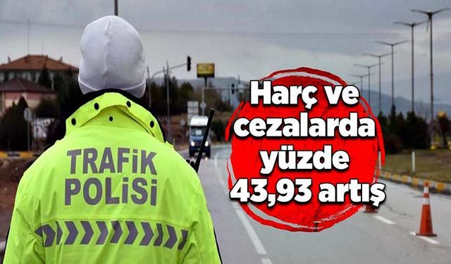 Harç ve cezalarda yüzde 43,93 artış