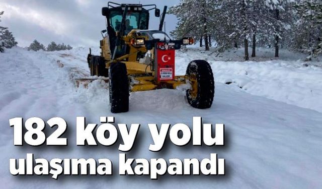 Karabük’te 182 köy yolu ulaşıma kapandı