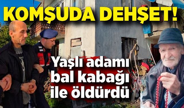 Komşuda dehşet! 93 yaşındaki yaşlı adamı bal kabağı ile öldürdü