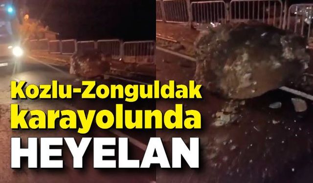 Kozlu-Zonguldak karayolunda heyelan