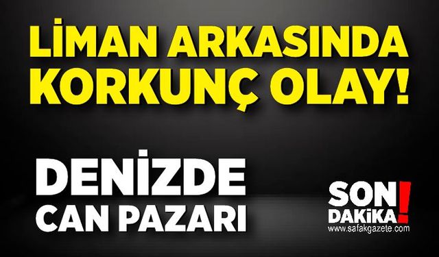 Liman arkasında korkunç olay! Denize atladı