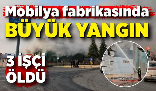 Mobilya fabrikasında büyük yangın