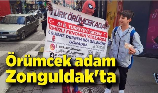 Örümcek adam Zonguldak'ta