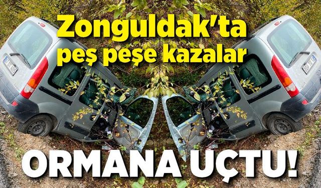 Zonguldak'ta peş peşe kazalar! 2 yaralı