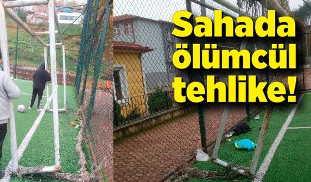 Sahada ölümcül tehlike! Çocukların üzerine devrilme riski var