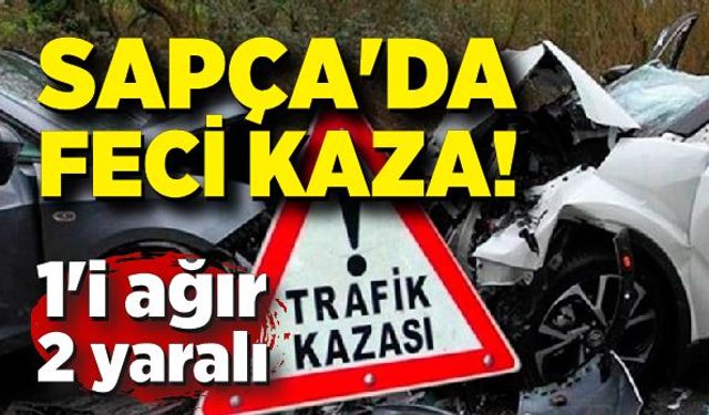 Sapça'da feci kaza!1'i ağır 2 yaralı