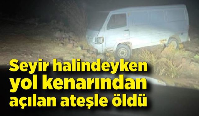 Seyir halindeyken yol kenarından açılan ateşle öldü