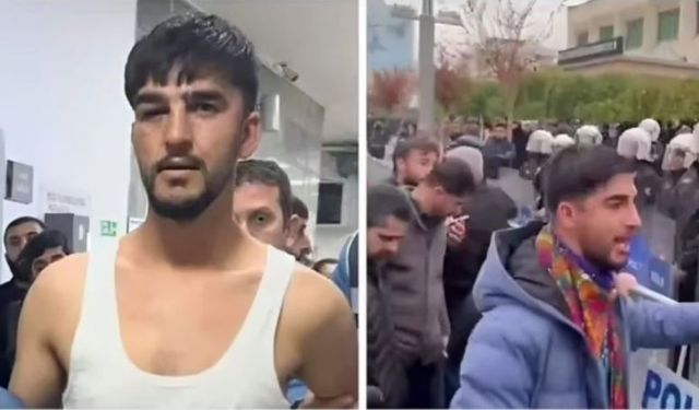 "Vali çık lan buraya" diyen gösterici gözaltına alındı