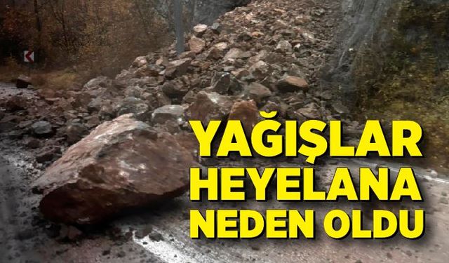 Yağışlar heyelana neden oldu