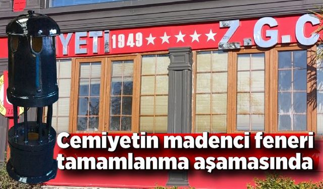 Cemiyetin madenci feneri tamamlanma aşamasında