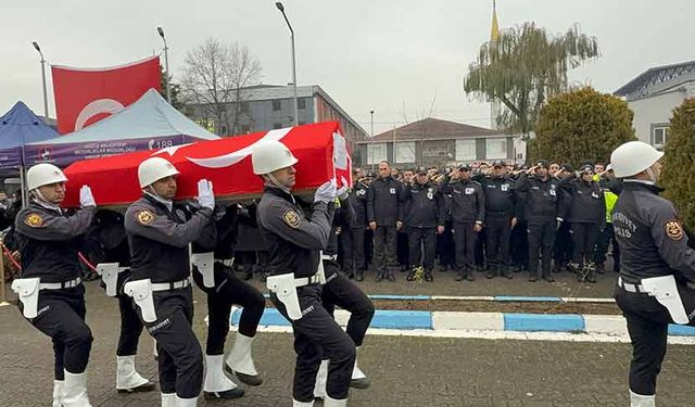 Hayatını kaybeden polis için tören: Gözyaşlarıyla uğurlandı