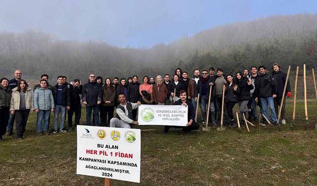 Atık piller fidana dönüştü