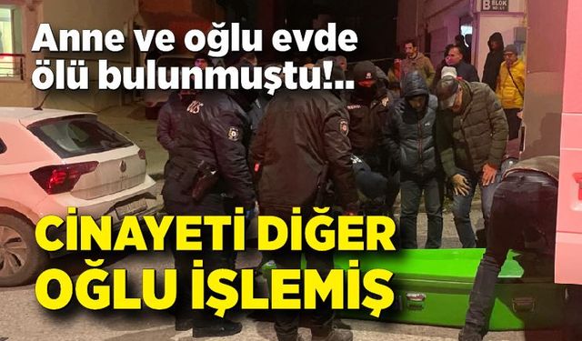 Anne ve oğlu evde ölü bulunmuştu: Cinayeti diğer oğlu işlemiş