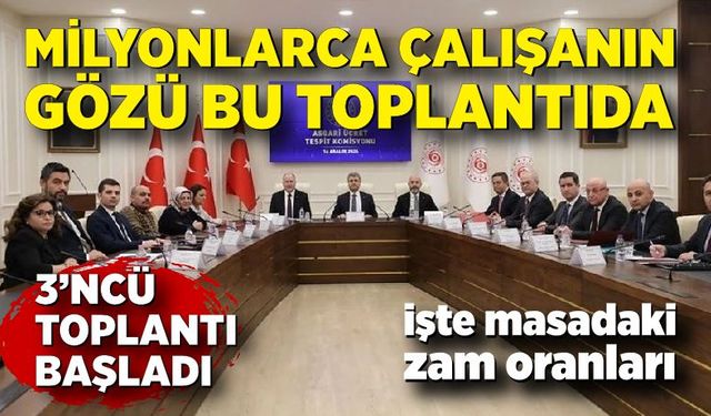 Asgari Ücret Tespit Komisyonu toplantısı başladı; İşte zam oranları