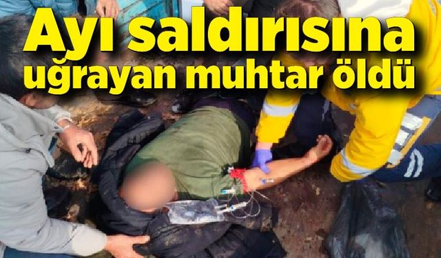 Ayı saldırısına uğrayan eski muhtar hayatını kaybetti