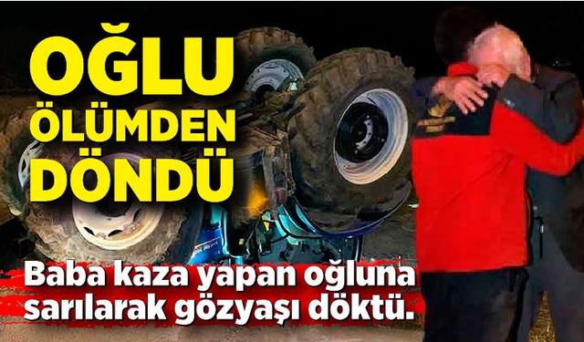 Ölümden dönen oğluna sarılarak gözyaşı döktü