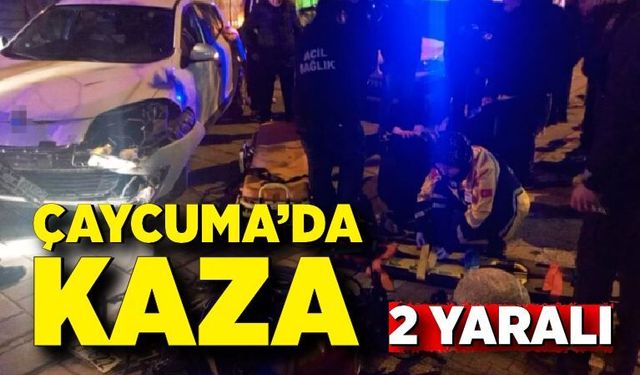 Çaycuma'da kaza; 2 yaralı