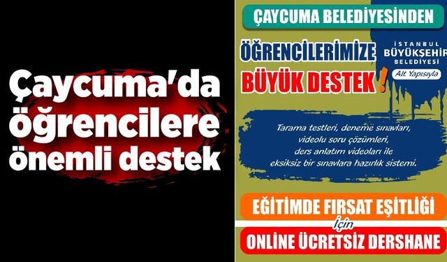 Çaycuma'da öğrencilere önemli destek