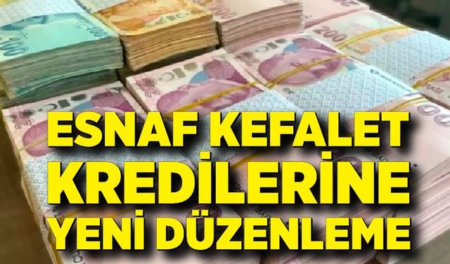 Esnaf kredi kefalet aracılığıyla kullandırılan kredilere yeni düzenlemeler getirildi