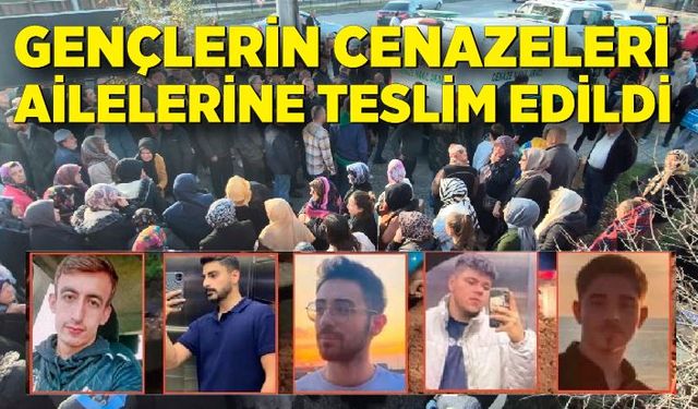 Kazada ölen gençlerin cenazeleri ailelerine teslim edildi