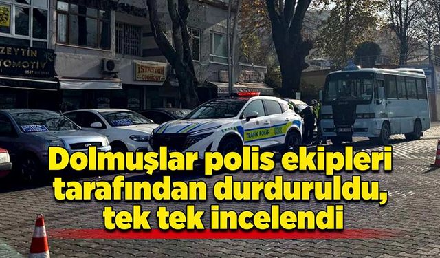 Dolmuşlar polis ekipleri tarafından durduruldu, tek tek incelendi