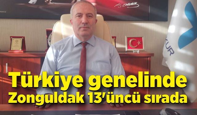 Okan Şentürk; Türkiye genelinde Zonguldak 13'üncü sırada