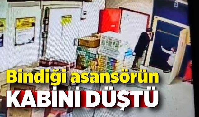 Korku dolu anlar: Bindiği asansörün kabini düştü