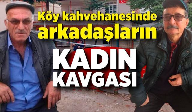 Köy kahvehanesinde kadın kavgası