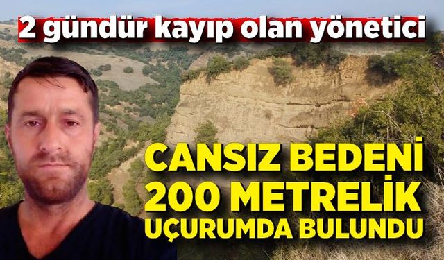 2 gündür kayıp olarak aranırken uçurumda ölü bulundu