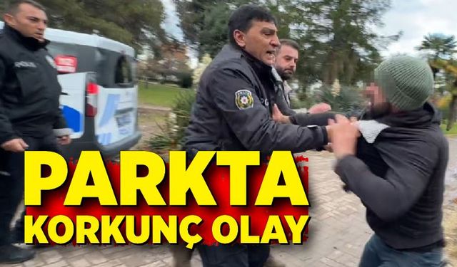 Parkta arkadaşını bıçakla ağır yaraladı, polise direndi