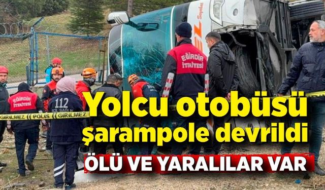 Yolcu otobüsü devrildi: 1 ölü, çok sayıda yaralı