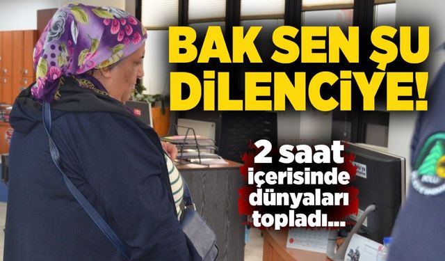 2 saat içerisinde bin 554 lira para toplamış