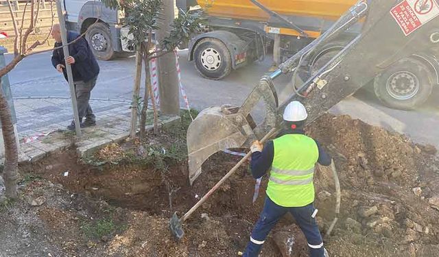 Kocaeli'de kazı çalışması sırasında doğal gaz borusu delindi