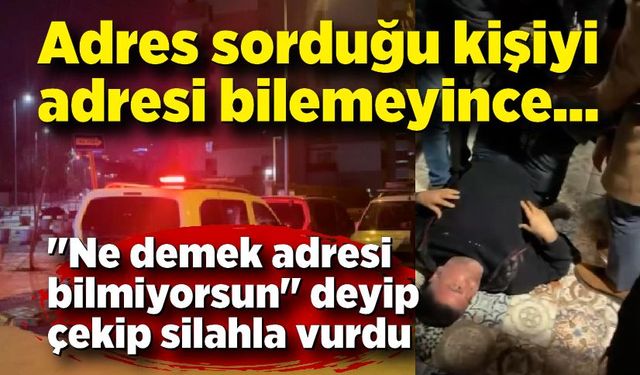 Adres sorduğu kişiyi "Ne demek adresi bilmiyorsun" deyip vurdu