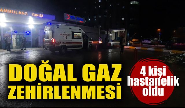 Doğal gaz zehirlenmesi: 4 kişi hastanelik oldu