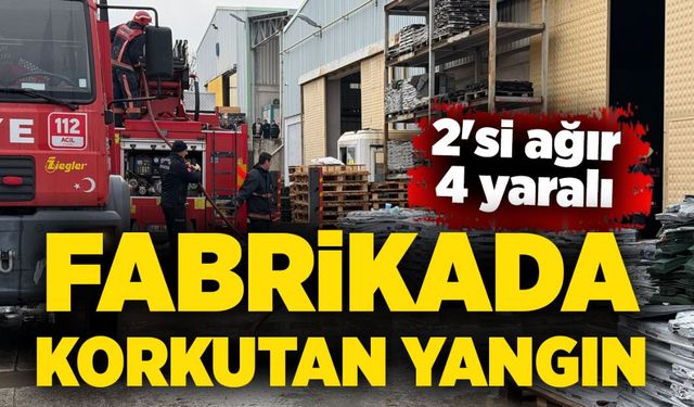 Yalıtım fabrikasında korkutan yangın: 2'si ağır 4 yaralı