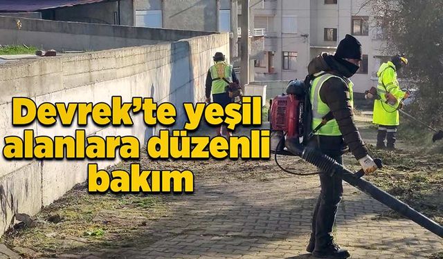 Devrek’te yeşil alanlara düzenli bakım