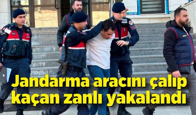 Jandarma aracını çalan şüpheli yakalandı