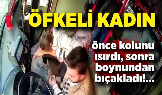 Kocasını önce ısırdı, sonra bıçakladı