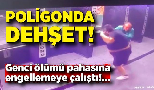 Poligonda korkunç olay, kendisiyle birlikte engel olmaya çalışan eğitmeni de vurdu