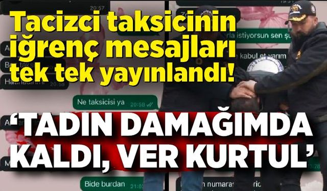 Taksicinin iğrenç mesajları; Kadını bayıltıp videoya çekmiş