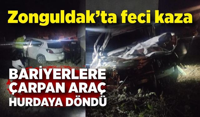 Ereğli-Alaplı yolunda trafik kazası: Sürücü yaralandı