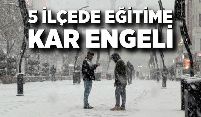 Bolu'da 5 ilçede eğitime kar engeli