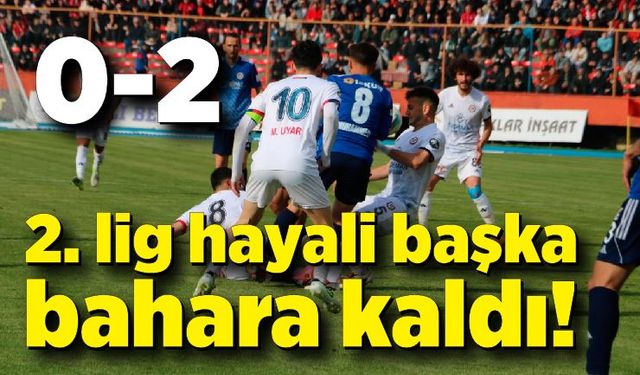 2. lig hayali başka bahara kaldı! Zonguldakspor FK: 0 - Kahramanmaraş İstiklalspor: 2