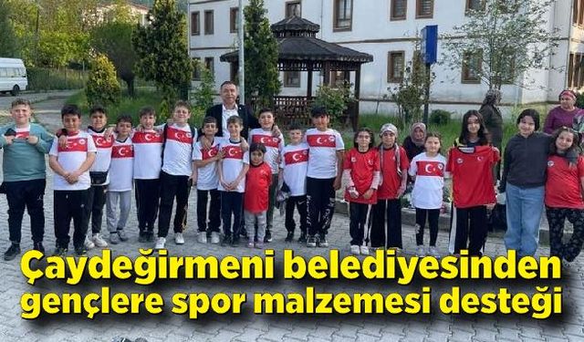 Çaydeğirmeni belediyesinden gençlere spor malzemesi desteği