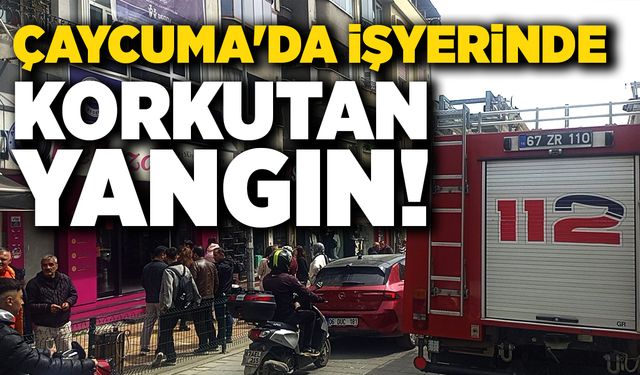 Çaycuma'da işyerinde korkutan yangın!