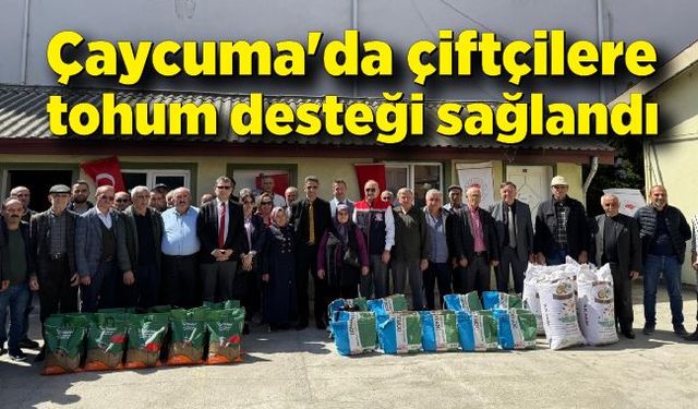 Çaycuma'da çiftçilere tohum desteği sağlandı